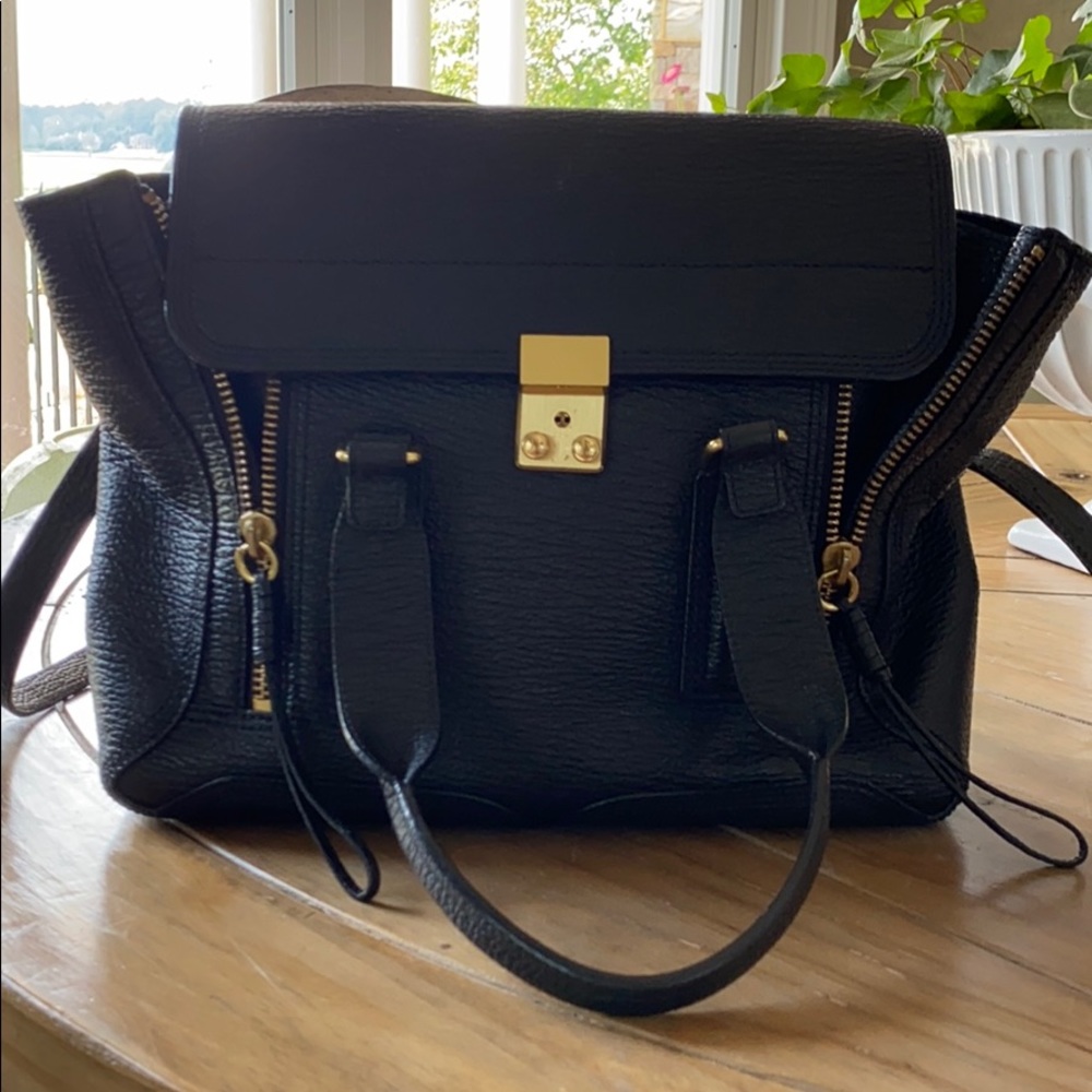 3.1 Phillip Lim Black Large Pashli Satchel
